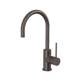 Phoenix Vivid Slimline 160mm Gooseneck Basin / Sink Mixer Brushed Carbonl